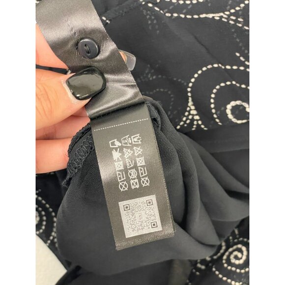 Zara Womens Midi Dress Size XS Long Sleeve Black Beaded Printed 7521/246 NWT - Picture 8 of 16